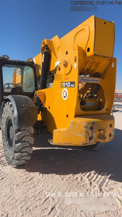2020 JCB 510-56 Canopy, Solid Tires, Work Lights, Beacon, Aux Hydraulics, Back up Alarm, Lifting Eye, ES Decals