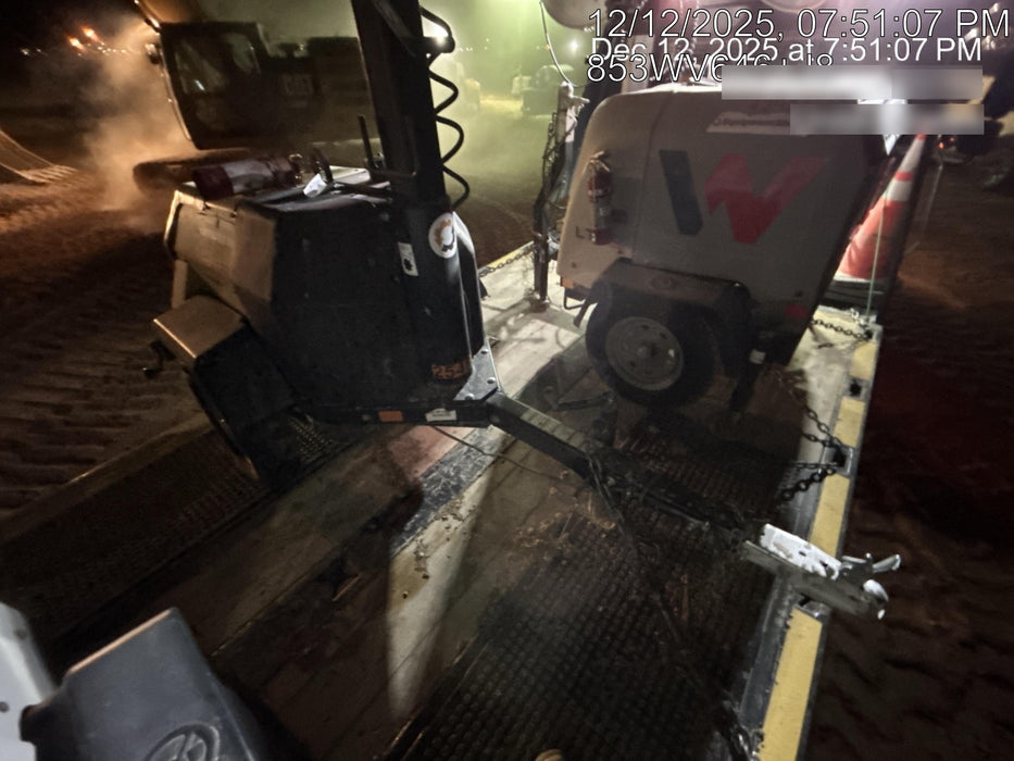 2022 Allmand NLV3GR (4) LED Light Fixture 350W, 23' Vertical Mast, 3kW Prime, Towable, ES Decals, T3