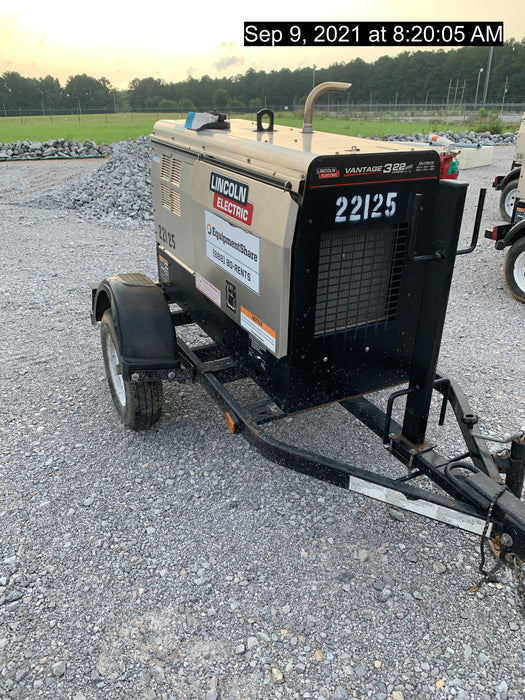 2020 Lincoln Electric Vantage 322 Welder Ready-Pak 3, w/ GPS & Decals (includes trailer, cable rack, fender light kit)