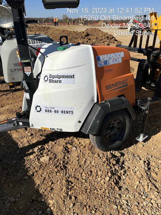 2023 Generac MLT2 Diesel, Flex Switch 120V Input, Powerzone Controller, (4) 320W LED Lights, 4kW Generator, 39.9 Gal Fuel Tank, 2" Ball, T3