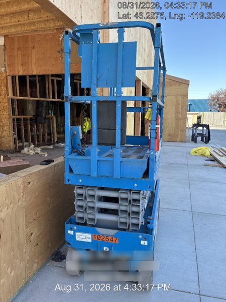 2020 Genie GS-1930 Solid Non Marking Tires, Beacon, Folding rails with half height swing gate, 800W Inverter