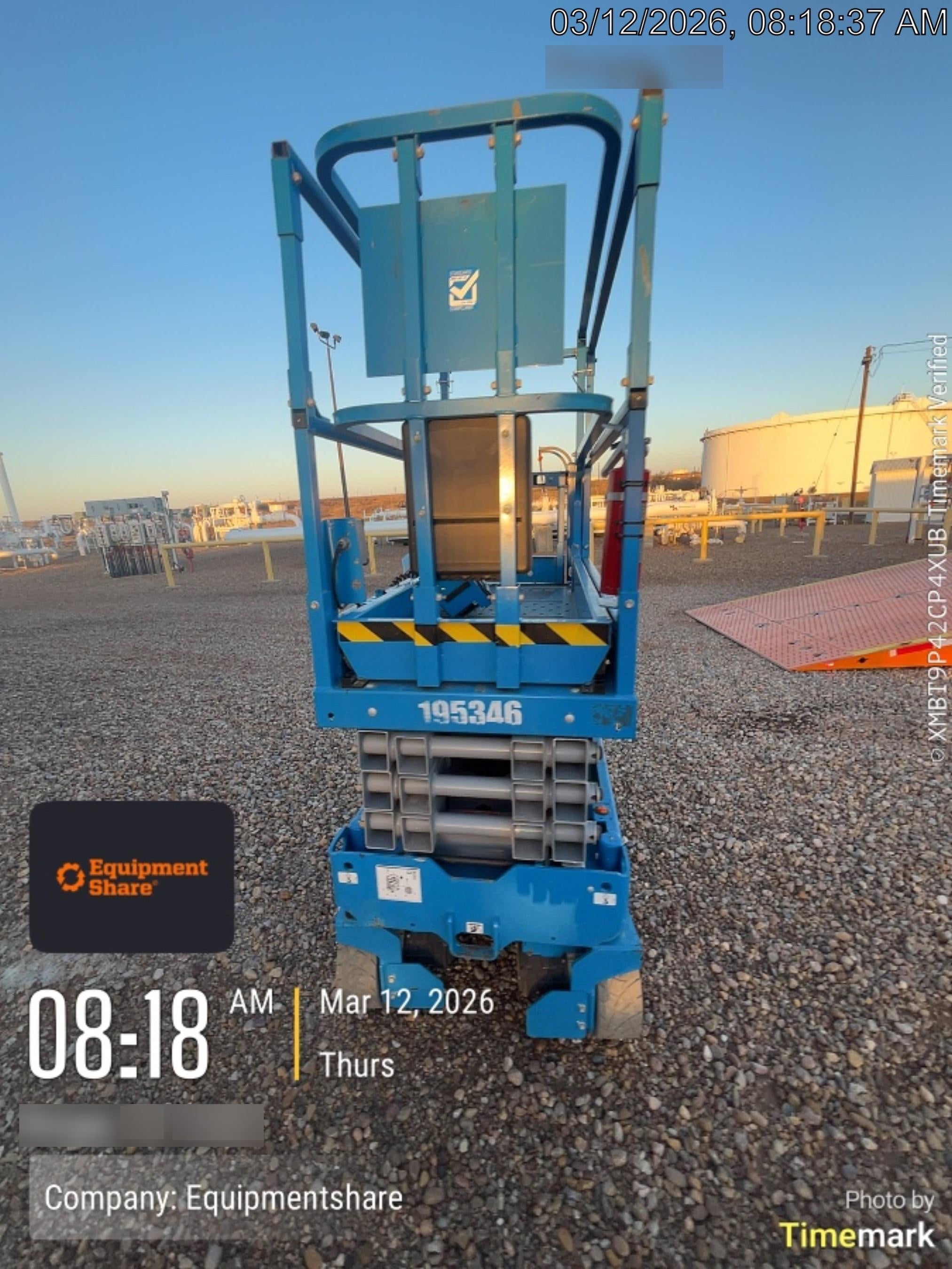 2019 Genie GS-2646 folding rails with full height swing gate