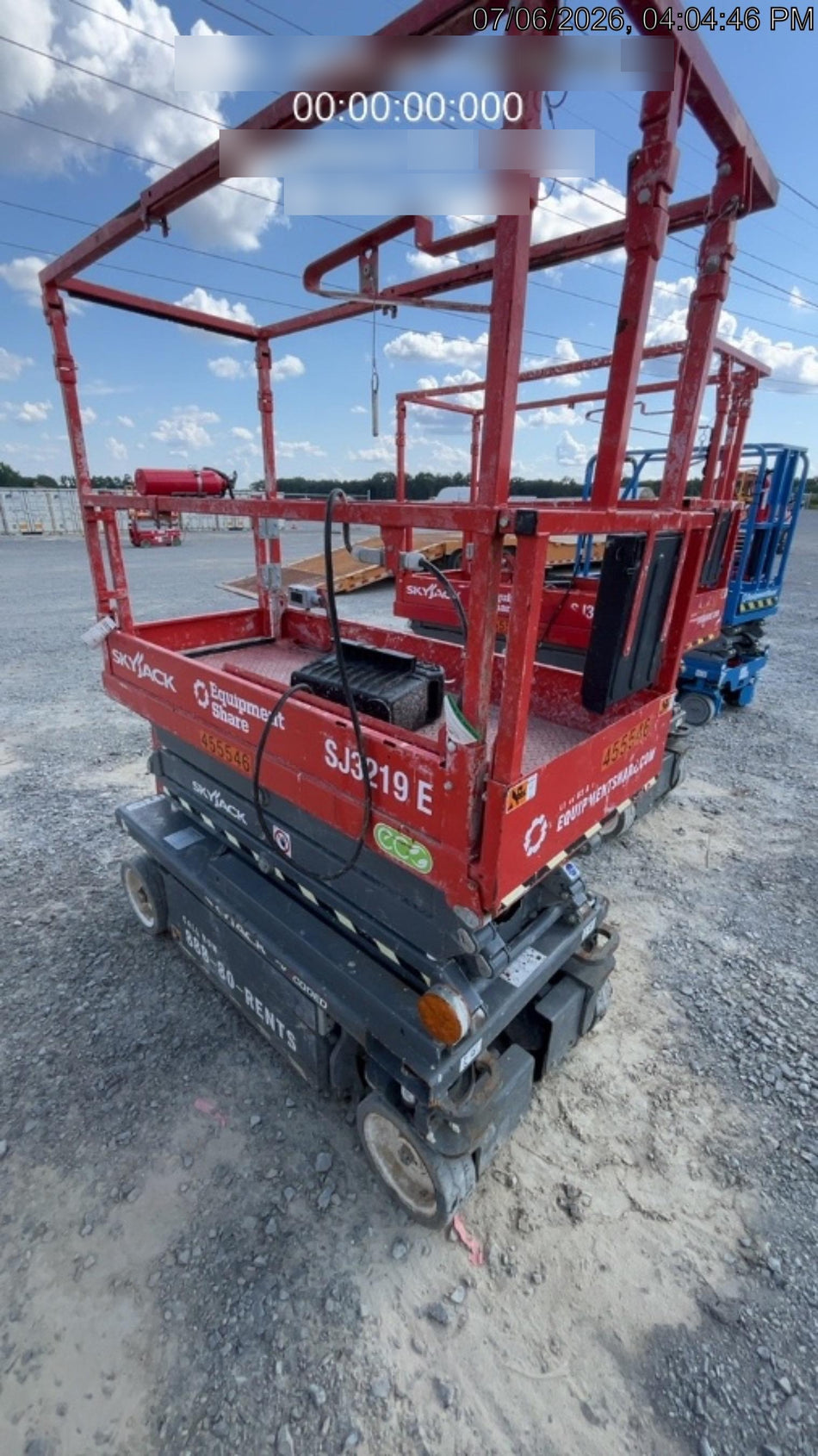 2024 Skyjack SJ3219 Electric Drive, Sld NM Tires, DBcns, RFRails, Power to Platform, T3 + Access Control