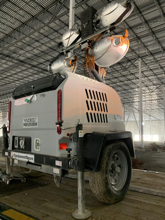 2021 Allmand NLV3GR (4) LED Light Fixture 350W, 23' Vertical Mast, 3kW Prime, Towable, Deep Sea L401, Leveling Jacks, Yanmar T4F 5.8hp