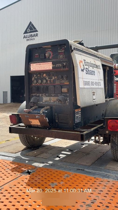 2019 Lincoln Electric Vantage 322 Welder Ready-Pak 3, Two wheel trailer, Fender and Light kit, Cable Rack