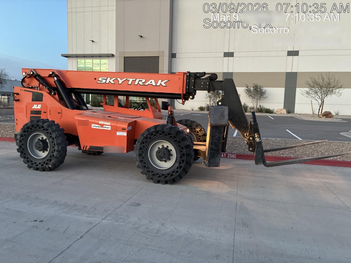 2018 Skytrak 10054 Skytrak 10054 10K Telehandler w/Open ROPS Solid Tires, LED Work Lights, Rotating Beacon, 60" Carriage/60" Forks