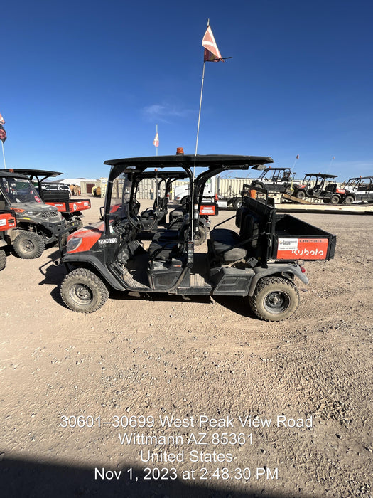 2022 Kubota RTV-X1140W-H Plastic Canopy, Windshield Acrylic Clear, LED Strobe Light, Wire Harness Kit, Back up Alarm