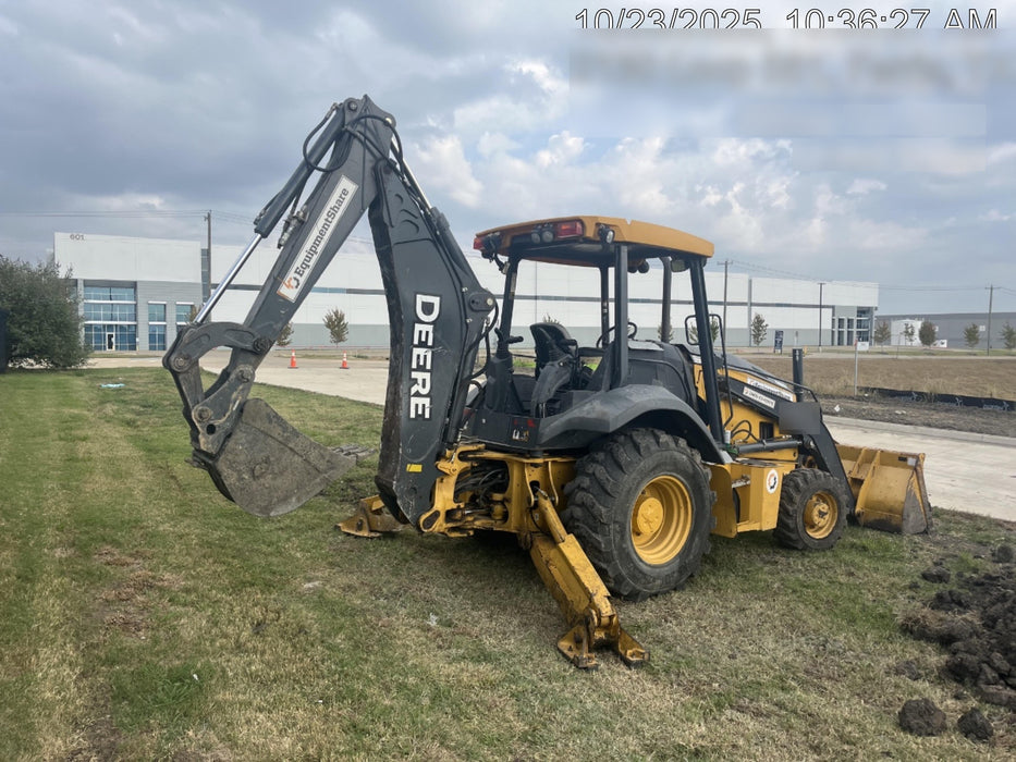 2019 John Deere 310LEP 4wd, Canopy, Standard dipper, ISO, Rear Auxiliary Hydraulics, Manual QC, 12”, 18”, and 24” buckets