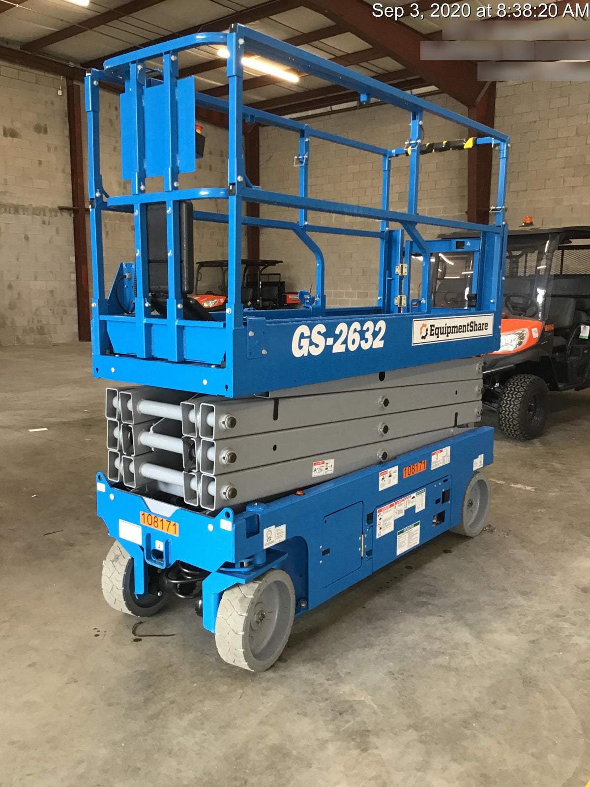 2020 Genie GS-2632 Solid NM Tires, Folding Rails with Half-Height Swing Gate, Beacon