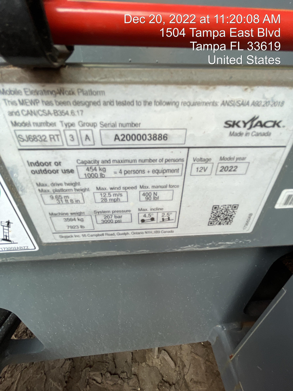 2022 SKYJACK SJ6832 RT