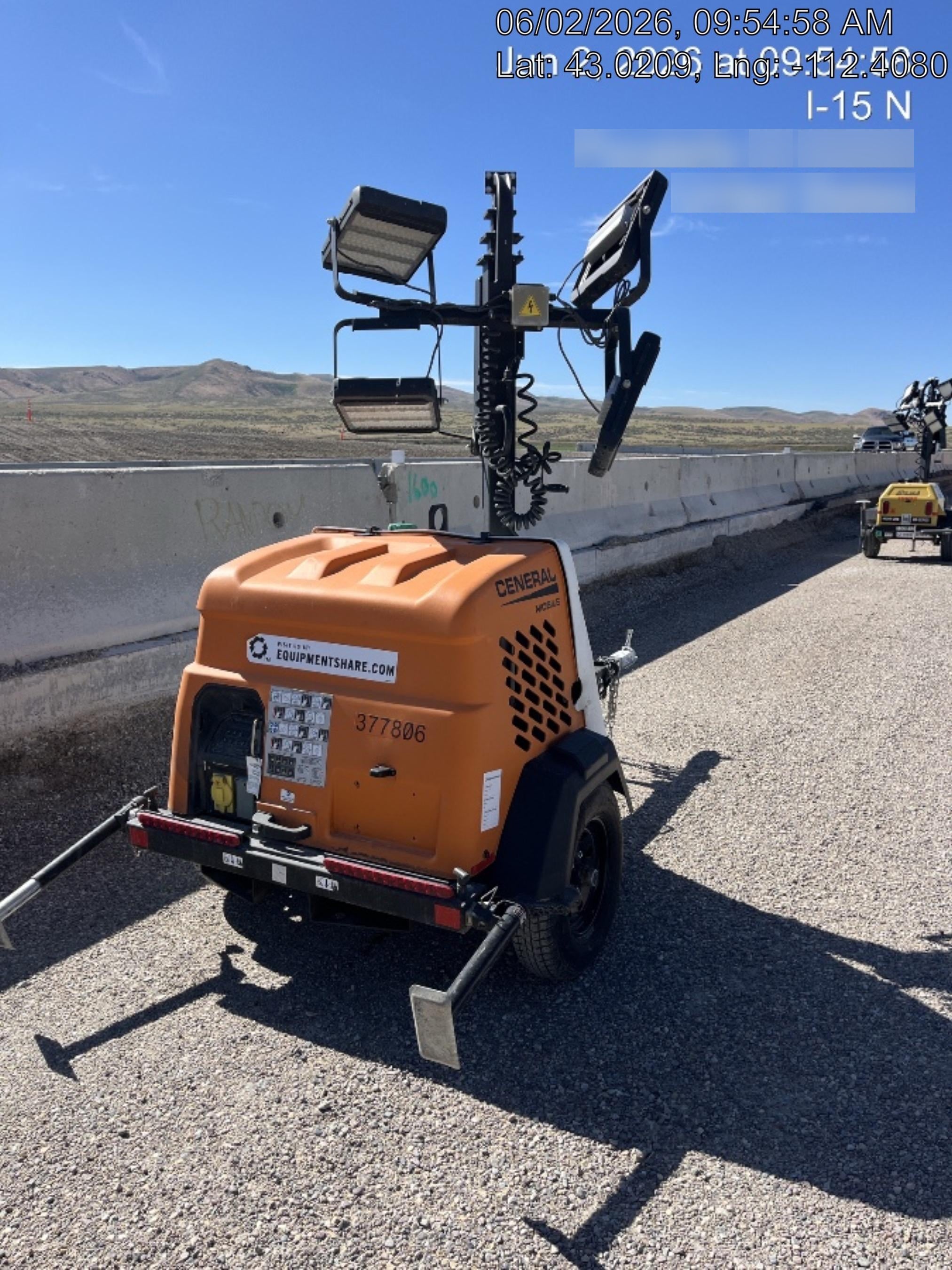 2023 Generac MLT2 Diesel, Flex Switch 120V Input, Powerzone Controller, 
(4) 320W LED Lights, 4kW Generator, 39.9 Gal Fuel Tank, 2" Ball, T3