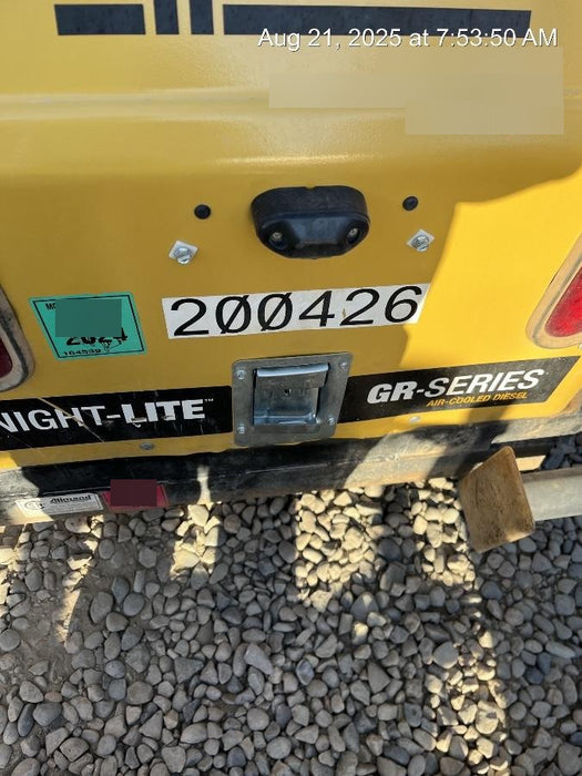 2022 Allmand NLV3GR (4) LED Light Fixture 350W, 23' Vertical Mast, 3kW Prime, Towable, Deep Sea L401, Leveling Jacks, Yanmar T4F 5.8hp