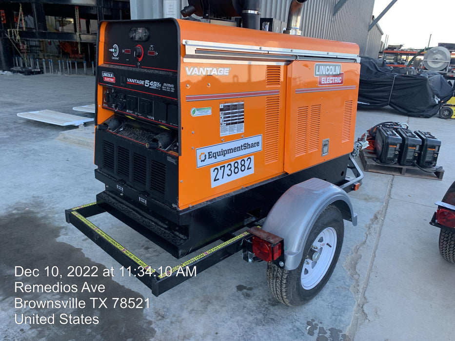 2022 Lincoln Electric Vantage 549X Crosslink Technology, Trailer Mounted, ES Decals, T3