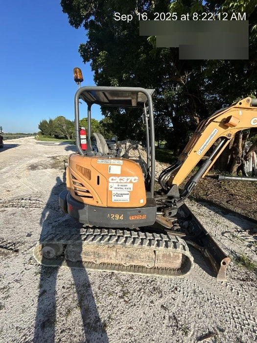 2018 Case CX37C ROPS, LONG ARM, RUBBER TRACKS, AUX HYD