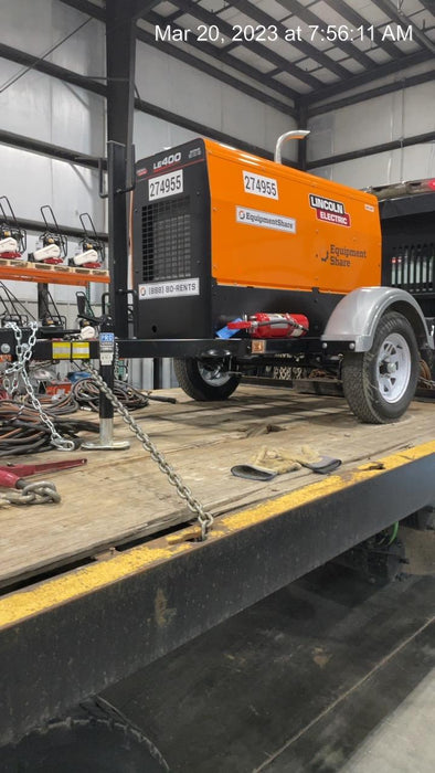 2022 Lincoln Electric LE400 Kubota V1505, Trlr, Cable Rack, Light Kit, ES Decals, T3