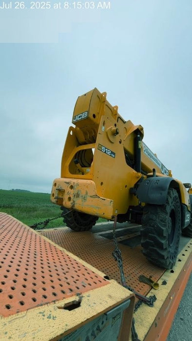 2019 JCB 512-56 Canopy, 109 HP, Solid Tires, STD Worklight, Beacon, Aux Hydraulics, Lifting Eye, Back up Alarm 66" Carriage/60" Forks