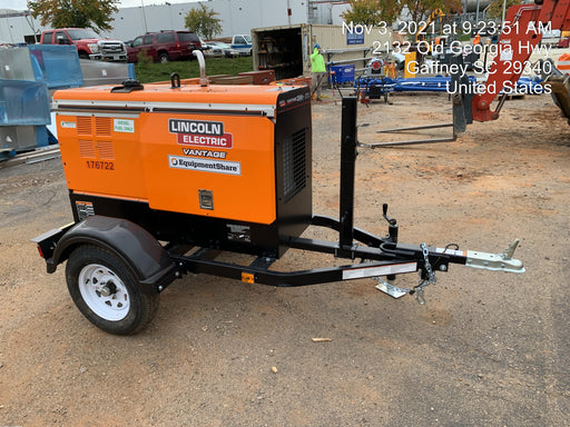 2021 Lincoln Electric Vantage 322 Vantage 322 Ready Pak 3 w/ Decals, ORANGE (includes trailer, cable rack, fender light kit) NO Telematics