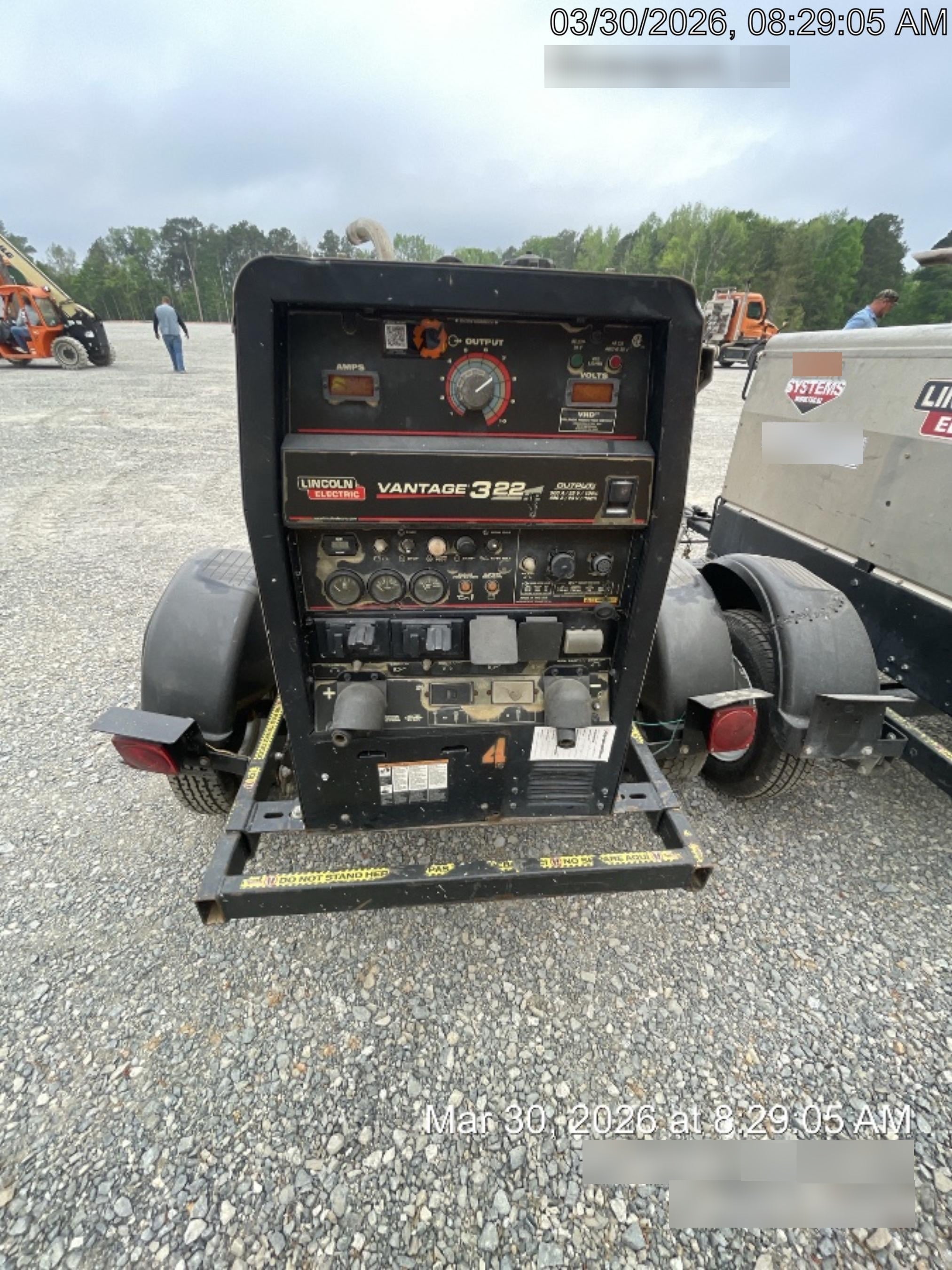 2018 Lincoln Electric Vantage 322 Lincoln Vantage 322 Welder Ready Pak 3 - Vantage 322, Trailer, Fender and light kit, Cable rack