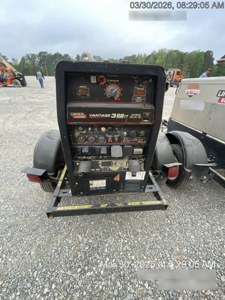 2018 Lincoln Electric Vantage 322 Lincoln Vantage 322 Welder Ready Pak 3 - Vantage 322, Trailer, Fender and light kit, Cable rack