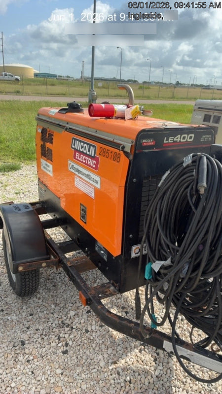 2022 Lincoln Electric LE400 Kubota V1505, Trlr, Cable Rack, Light Kit, ES Decals, T3