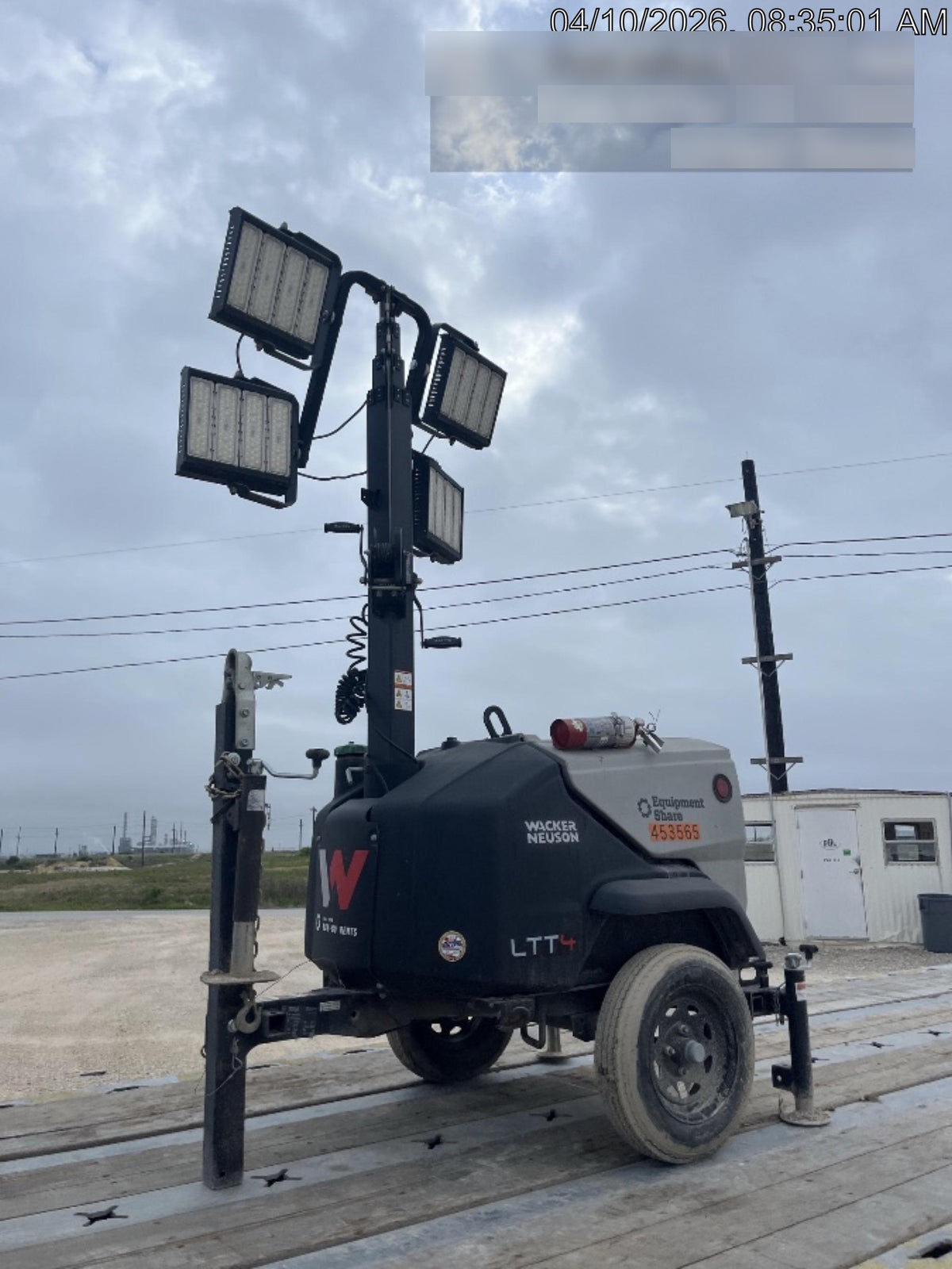 2024 Wacker Neuson LTT4 Diesel, Kohler KDW702, Deep Sea Controller, Auto Start, LED 320W, Bypass Outlet, T3