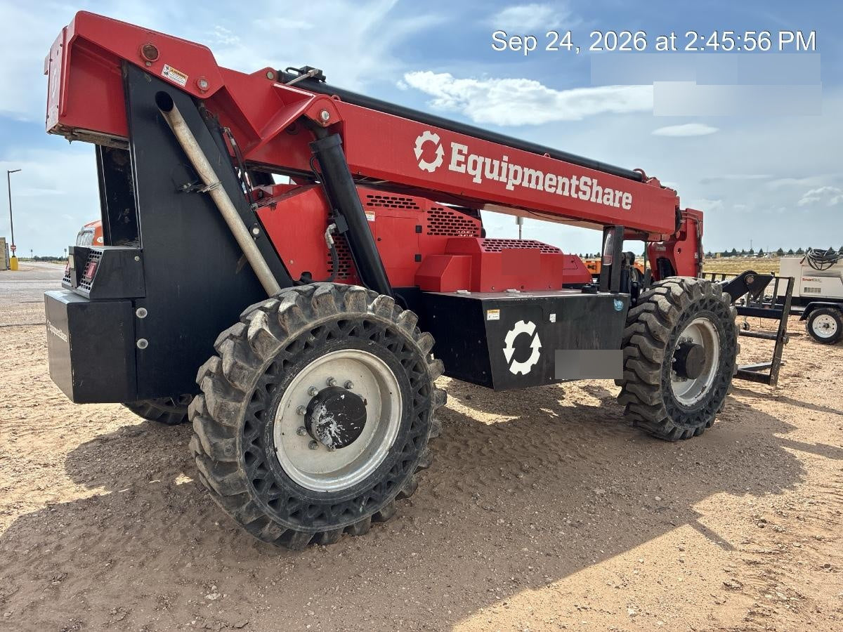2020 Manitou MTA10055 Cab/Heat/Air, 120 HP, Solid Tires, Work Lights, Lift Hook, Auxiliary Hydraulics w/66" Carriage and 60" Forks