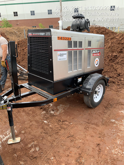 2021 Lincoln Electric Air Vantage 566 Air Vantage 566X Ready Pak 3 (includes trailer, cable rack, fender light kit); no telematics