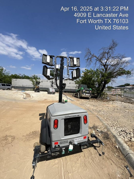 2024 Wacker Neuson LTT4 Diesel, Kohler KDW702, Deep Sea Controller, Auto Start, LED 320W, Bypass Outlet, T3