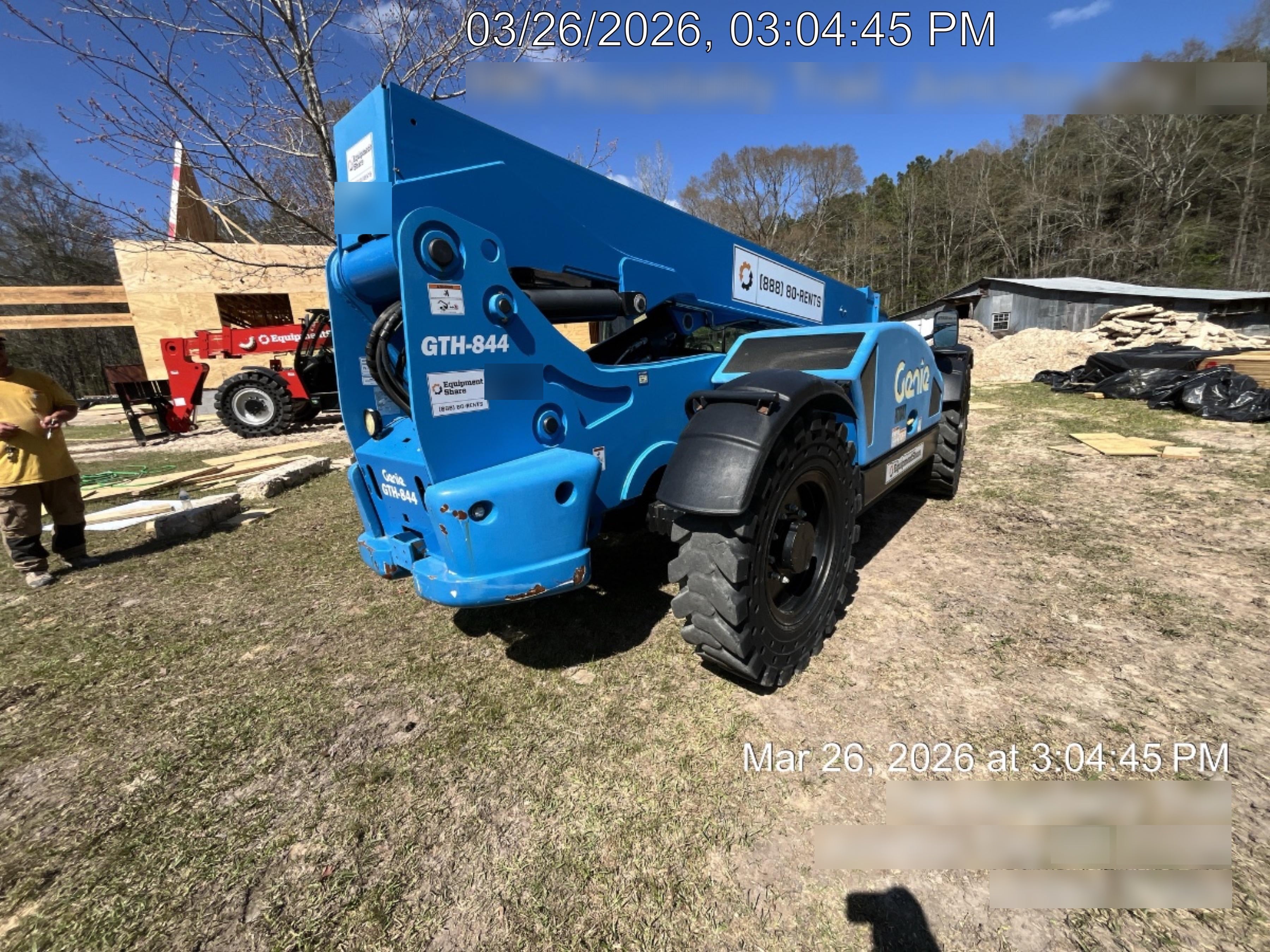 2020 Genie GTH-844 Cab/Heat/Air, Solid Tires, Work Lights, Beacon, Aux Hydraulics, Back up Alarm, Lifting Eye