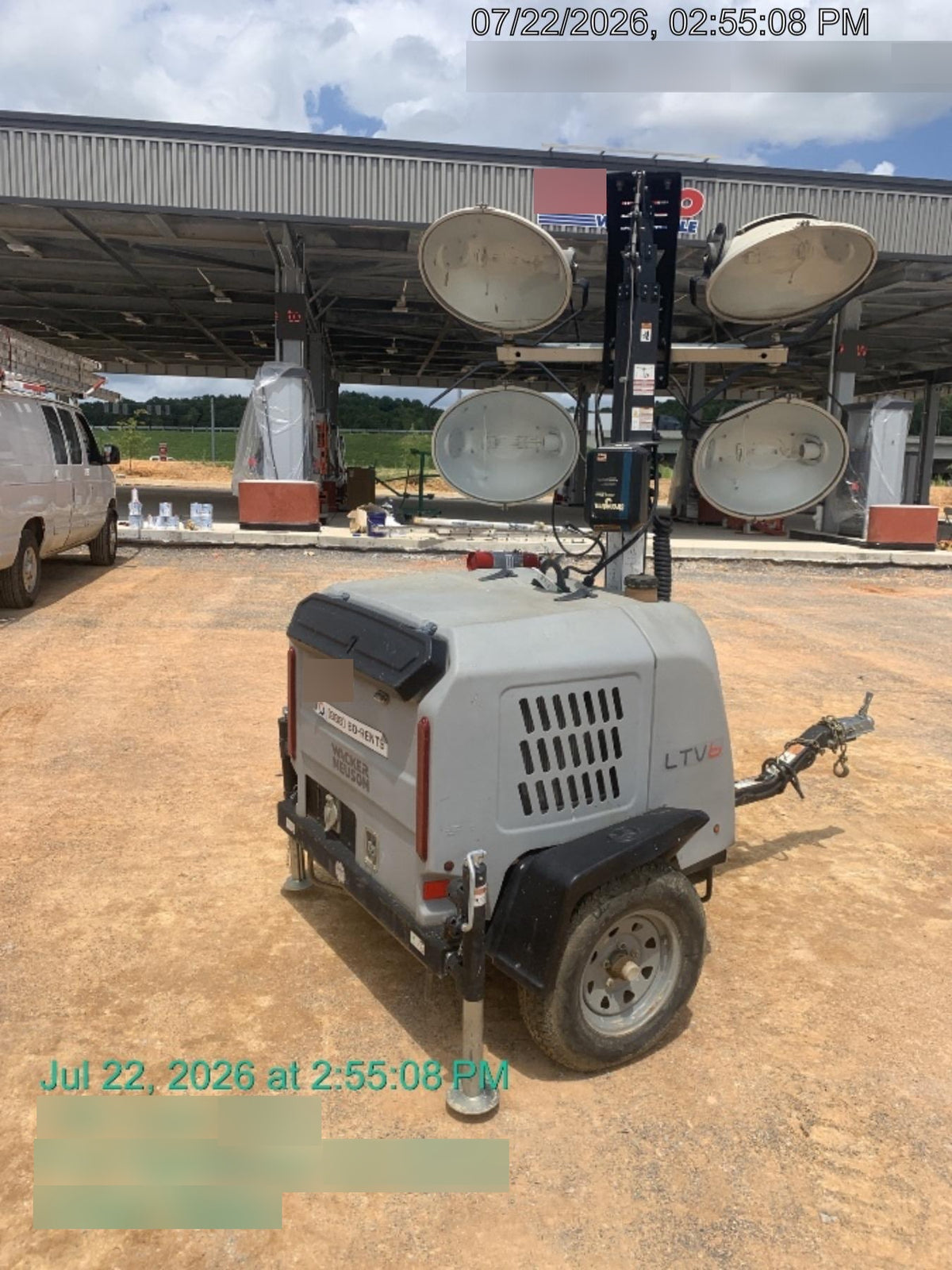 Wacker Neuson LTV6K-MH Power mast, 1100W MH, Fuel Sensors, Wiring Harness
