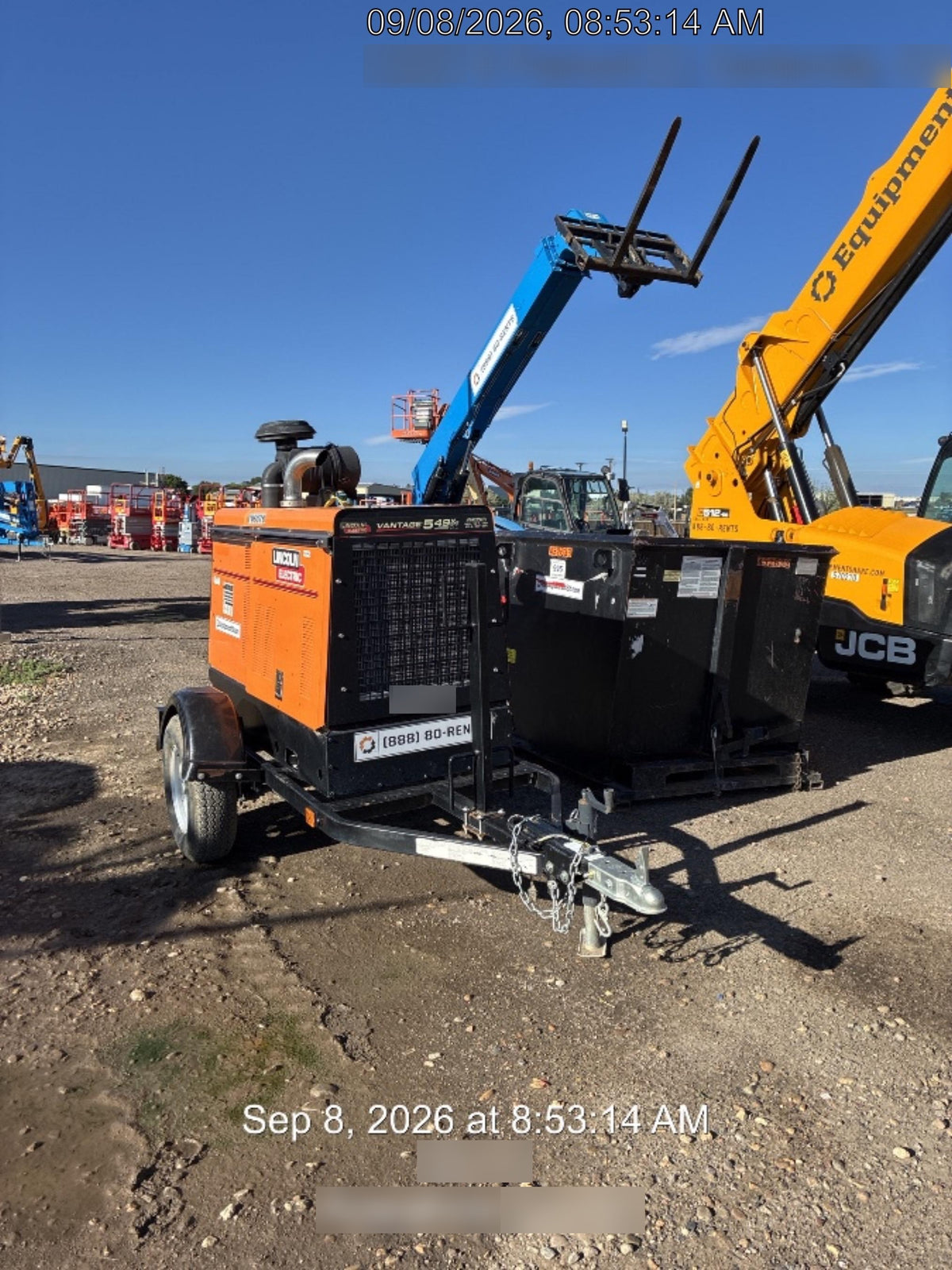 2021 Lincoln Electric Vantage 549X Ready Pak 3, ORANGE (includes trailer, cable rack, fender light kit)