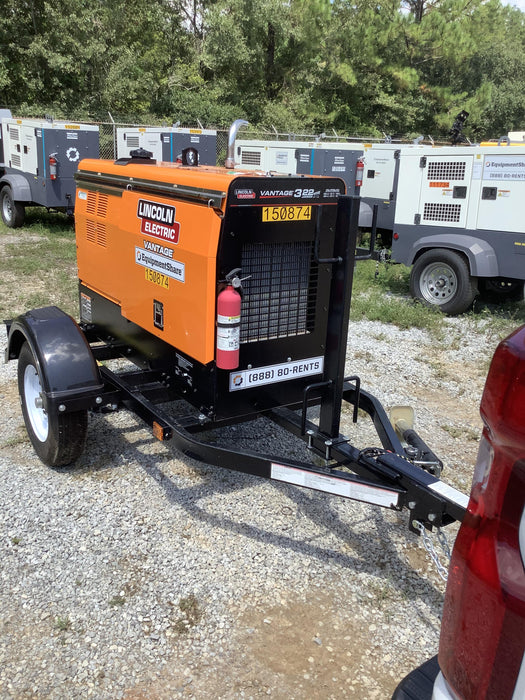 2021 Lincoln Electric Vantage 322 Vantage 322 Ready Pak 3 w/ Telematics & Decals, ORANGE (includes trailer, cable rack, fender light kit)