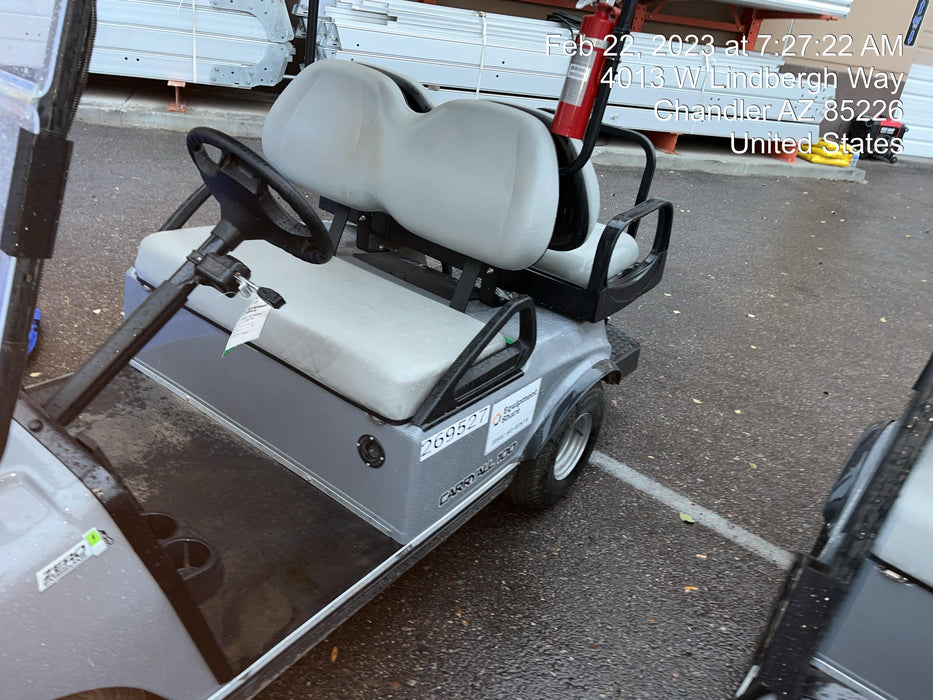 2022 Club Car CA100E Canopy, Fold down Windshield, Beacon, Back up Alarm, All-Trail Trials, HD 8 V Batteries, Trailer Hitch and Ball