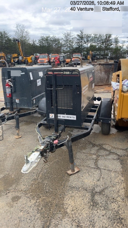2019 Lincoln Electric Vantage 322 Ready-Pak 3, Two Wheel Trailer, Fender and Light Kit, Cable Rack