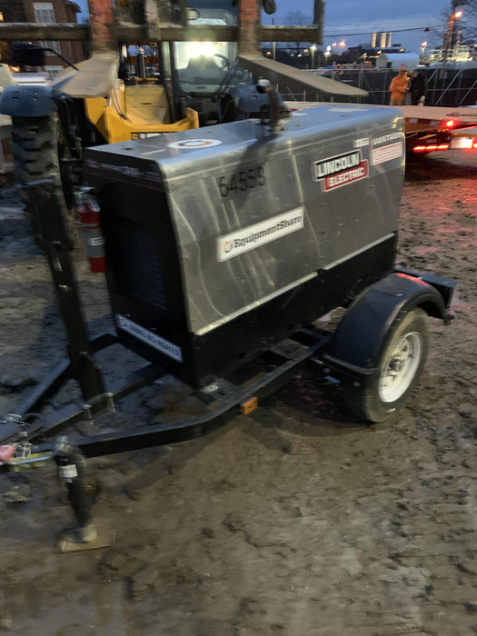 2019 Lincoln Electric Vantage 322 Welder Ready-Pak 3, Two wheel trailer, Fender and Light kit, Cable Rack