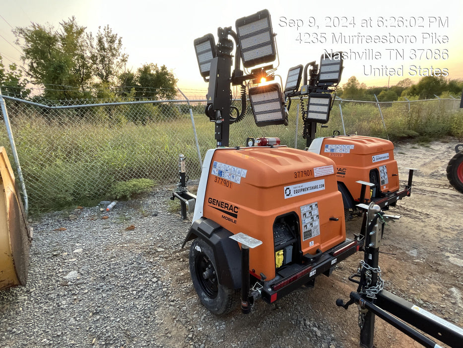 2023 Generac MLT2 Diesel, Flex Switch 120V Input, Powerzone Controller, 
(4) 320W LED Lights, 4kW Generator, 39.9 Gal Fuel Tank, 2" Ball, T3