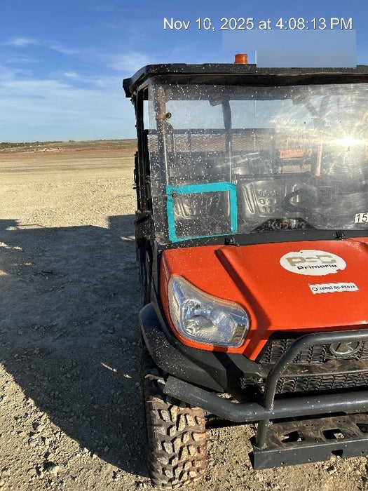 2021 Kubota RTV-X1140W-H Plastic Canopy, Windshield Acrylic Clear, LED Strobe Light, Wire Harness Kit, Back up Alarm