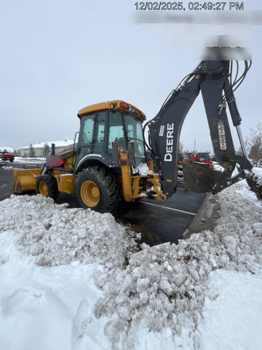 2020 John Deere 410L - Extendable Stick Cab/Heat/Air, 4WD, Extendable Stick, Pilot Controls, 2 Way Hydraulics, TAG Manual QC