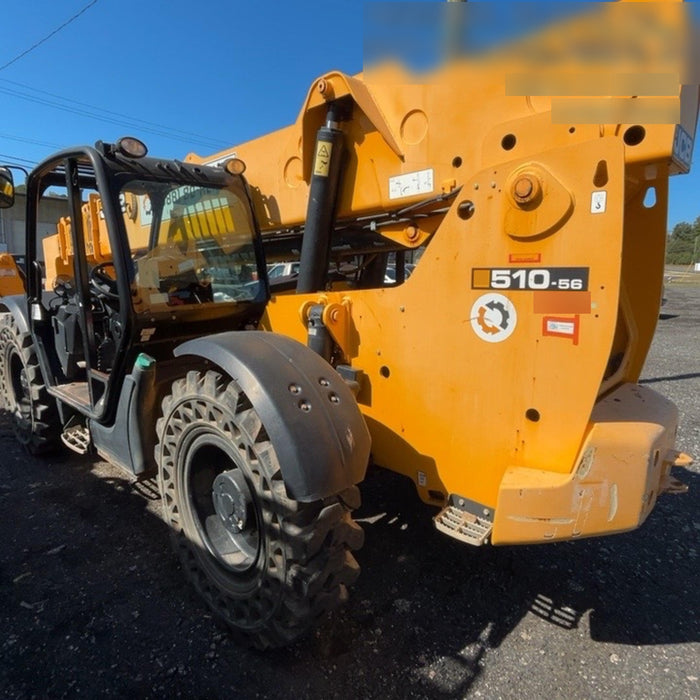 2019 JCB 510-56 Canopy, 74 HP, Solid Tires, STD Worklight, Beacon, Aux Hydraulics, Lifting Eye, Back up Alarm w/66" Carriage/60" Forks