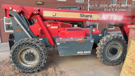 2019 Manitou MTA8044 MTA 8044 - 74 HP T4, Canopy, Worklights/Strobe, Beacon, 66" Carriage, 48" Forks, Solid Tires, Lift Hook, Aux Hydraulics