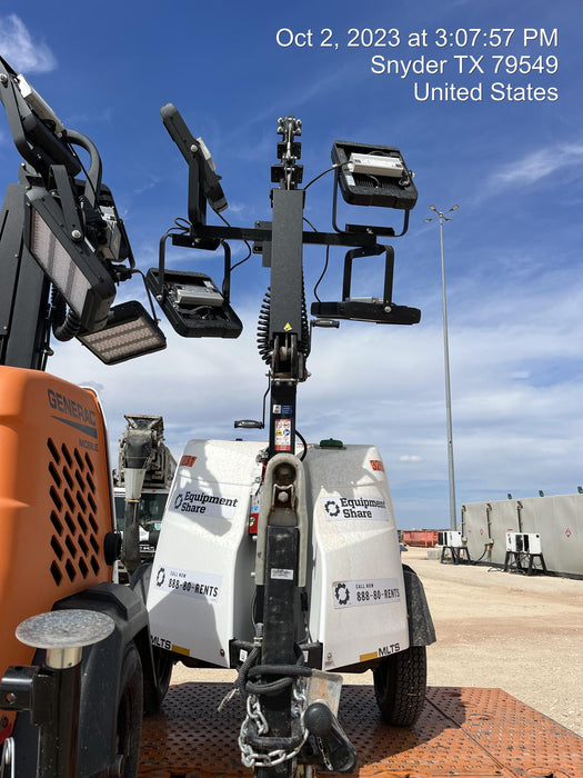 2023 Generac MLT2 Diesel, Flex Switch 120V Input, Powerzone Controller, (4) 320W LED Lights, 4kW Generator, 39.9 Gal Fuel Tank, 2" Ball, T3