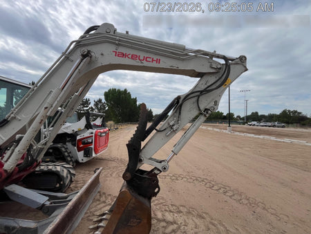 2019 Takeuchi TB290 Cab, AC, Rubber Tracks, Dozer Blade, Travel Alarm, Control Pattern Change Valve, Auxiliary Hydraulics w/18" Quick Coupler Bucket with teeth, 6.2 cu. ft. capacity/24" Quick Coupler Bucket with teeth, 8.6 cu. ft. capacity/36" Quick Coupler Bucket with teeth, 13.4 cu. ft. capacity, Quick Coupler, Hydraulic Thumb Installed