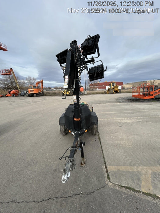 2022 Allmand NLV3GR (4) LED Light Fixture 350W, 23' Vertical Mast, 3kW Prime, Towable, Deep Sea L401, Leveling Jacks, Yanmar T4F 5.8hp