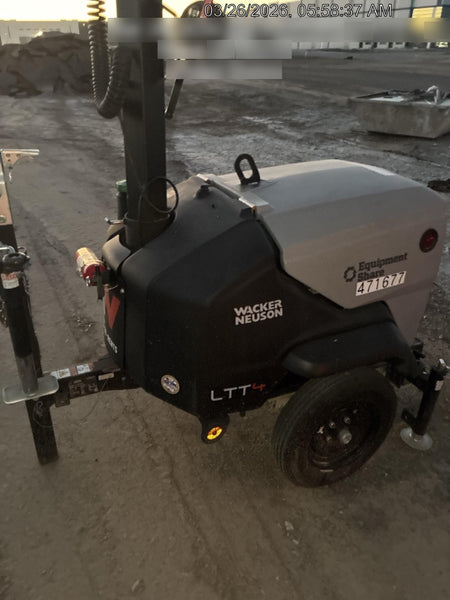 2024 Wacker Neuson LTT4 Diesel, Kohler KDW702, Deep Sea Controller, Auto Start, LED 320W, Bypass Outlet, T3