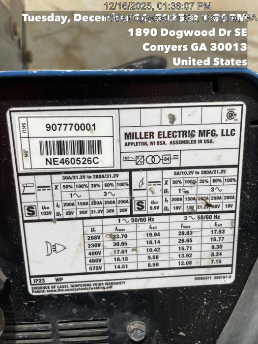 2025 MILLER ELECTRIC CST-282