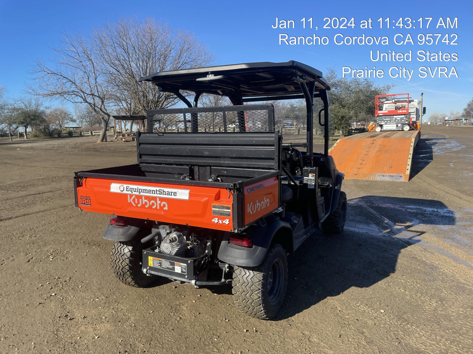 2022 Kubota RTV-X1140W-H Plastic Canopy, Windshield Acrylic Clear, LED Strobe Light, Wire Harness Kit, Back up Alarm