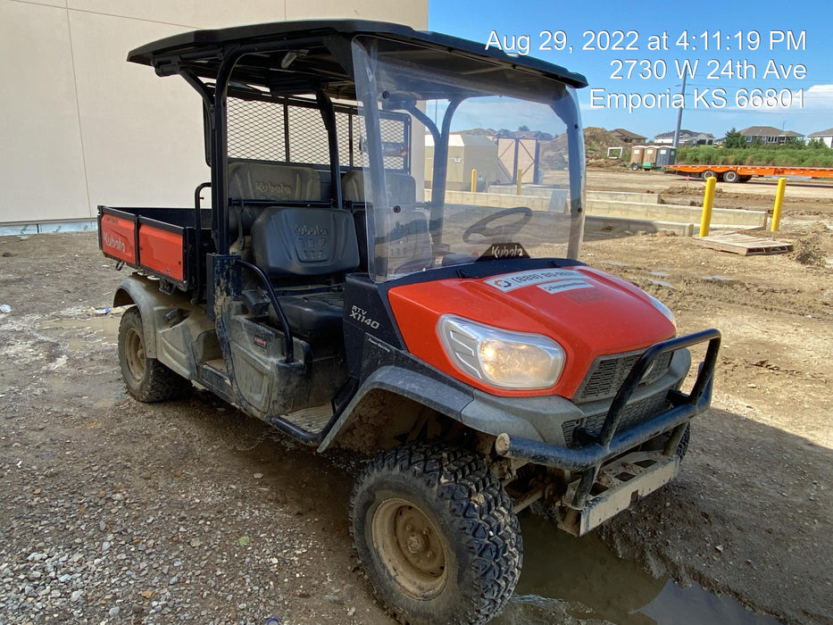 2022 Kubota RTV-X1140W-H Plastic Canopy, Windshield Acrylic Clear, LED Strobe Light, Wire Harness Kit, Back up Alarm