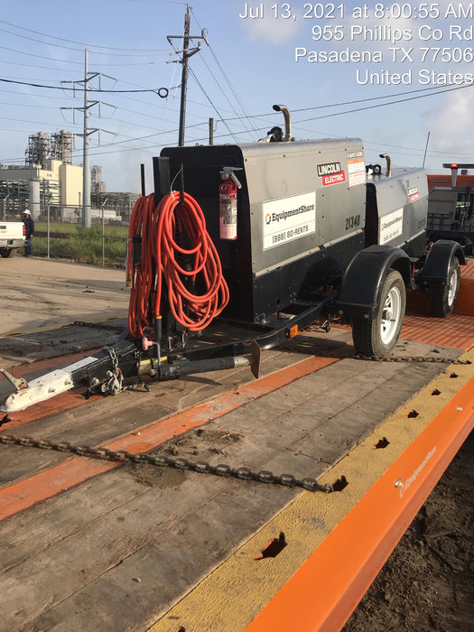 2019 Lincoln Electric Vantage 322 Ready-Pak 3, Two Wheel Trailer, Fender and Light Kit, Cable Rack