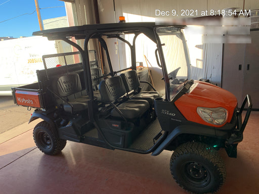2021 Kubota RTV-X1140W-H Plastic Canopy, Windshield Acrylic Clear, LED Strobe Light, Wire Harness Kit, Back up Alarm