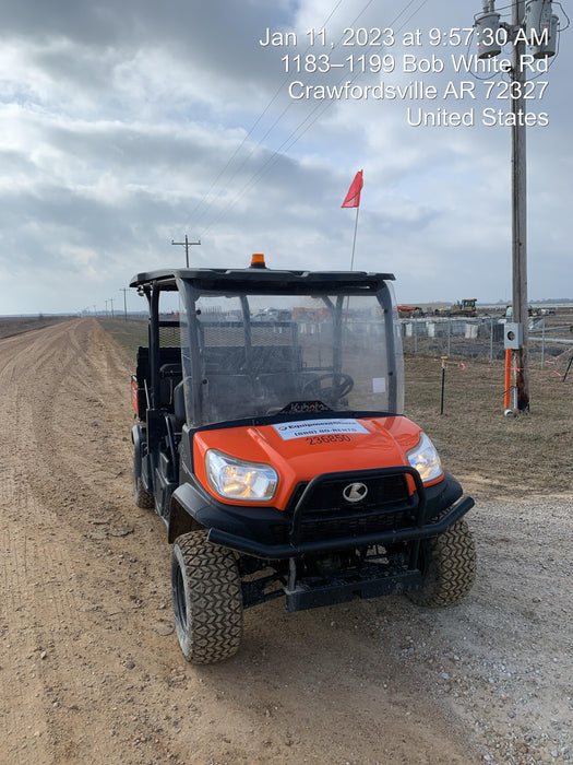 2021 Kubota RTV-X1140W-H Plastic Canopy, Windshield Acrylic Clear, LED Strobe Light, Wire Harness Kit, Back up Alarm